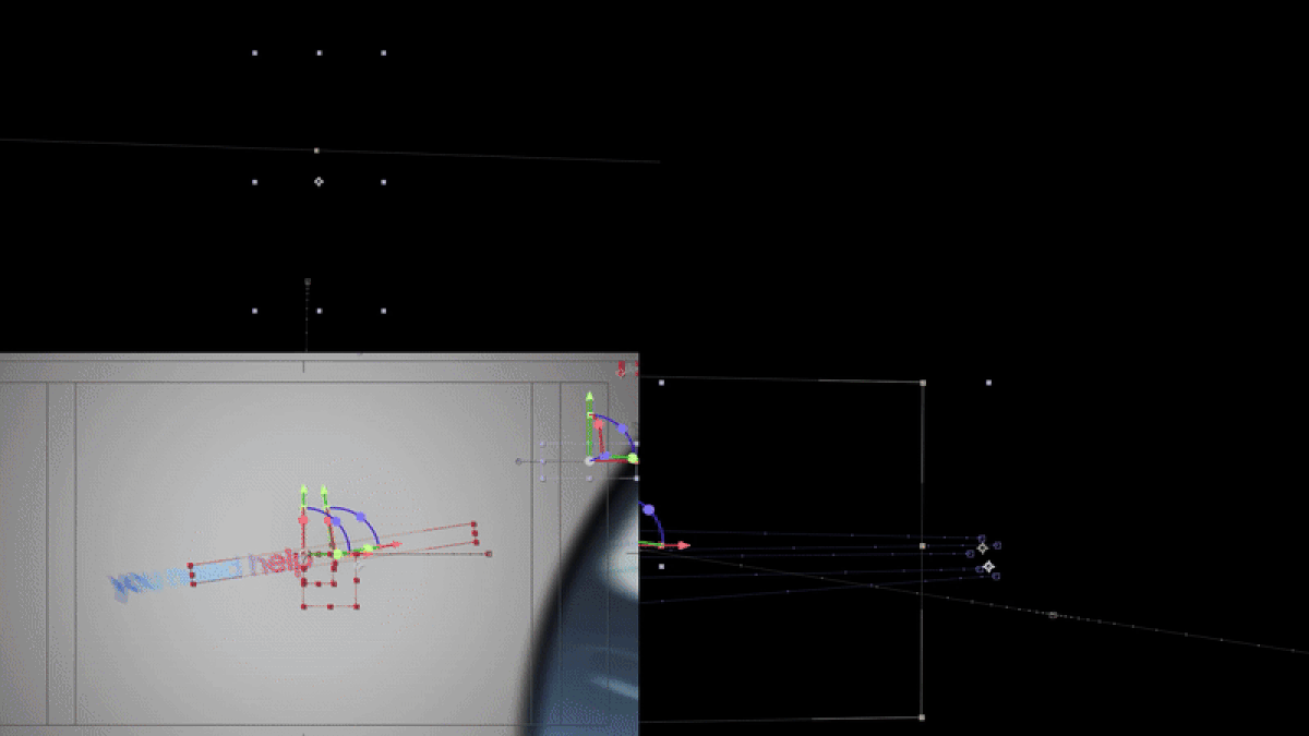 Gemini interface motion, from the viewport through the on-screen prompts