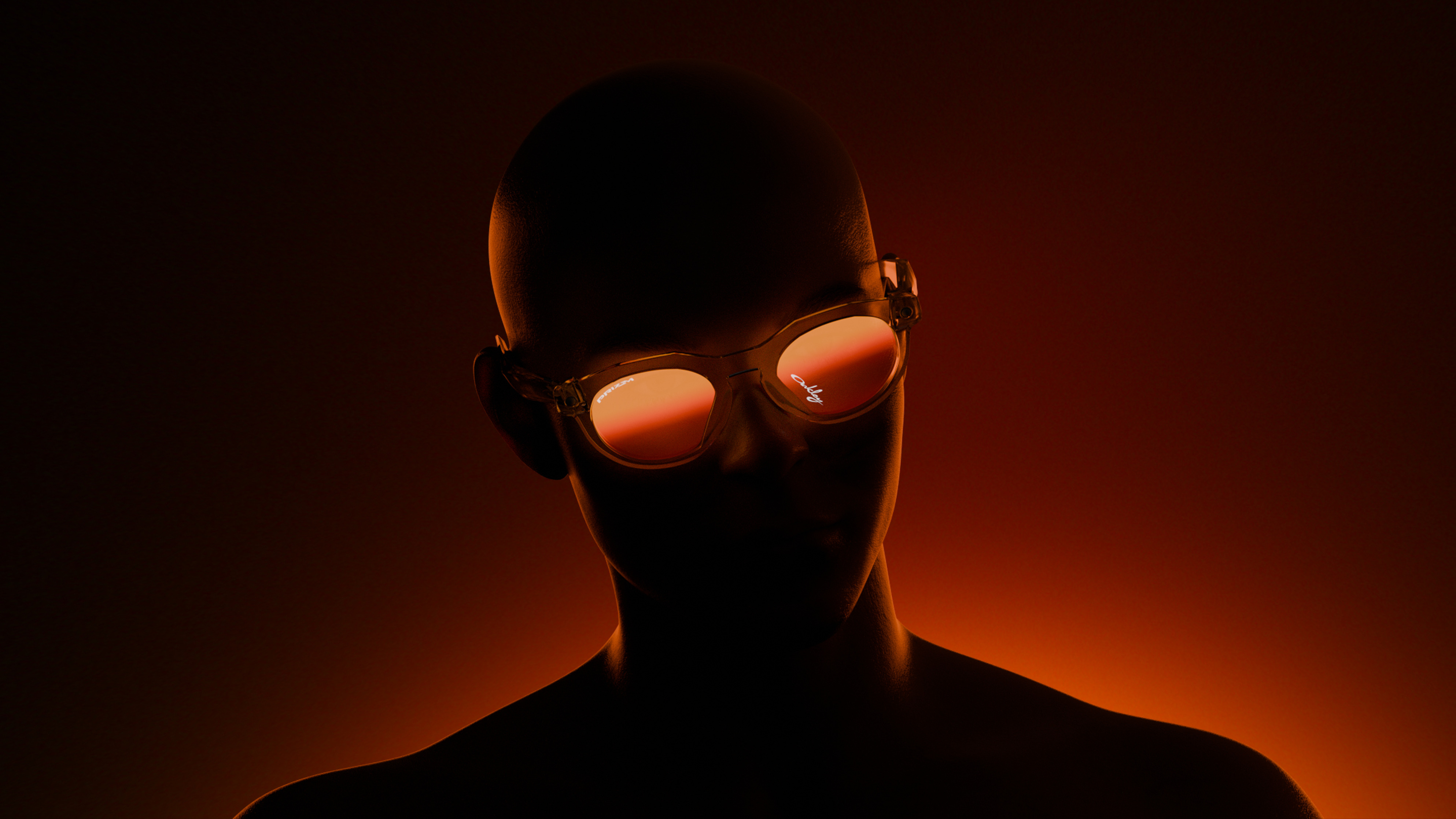 Silhouette wearing the glasses